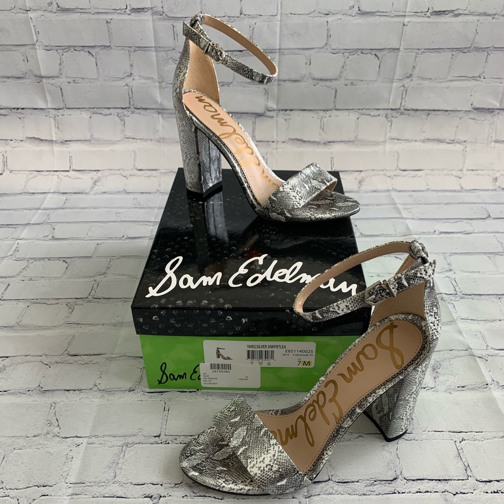 SAM EDELMAN yaro block heel sandal 🆕 - Picture 1 of 8